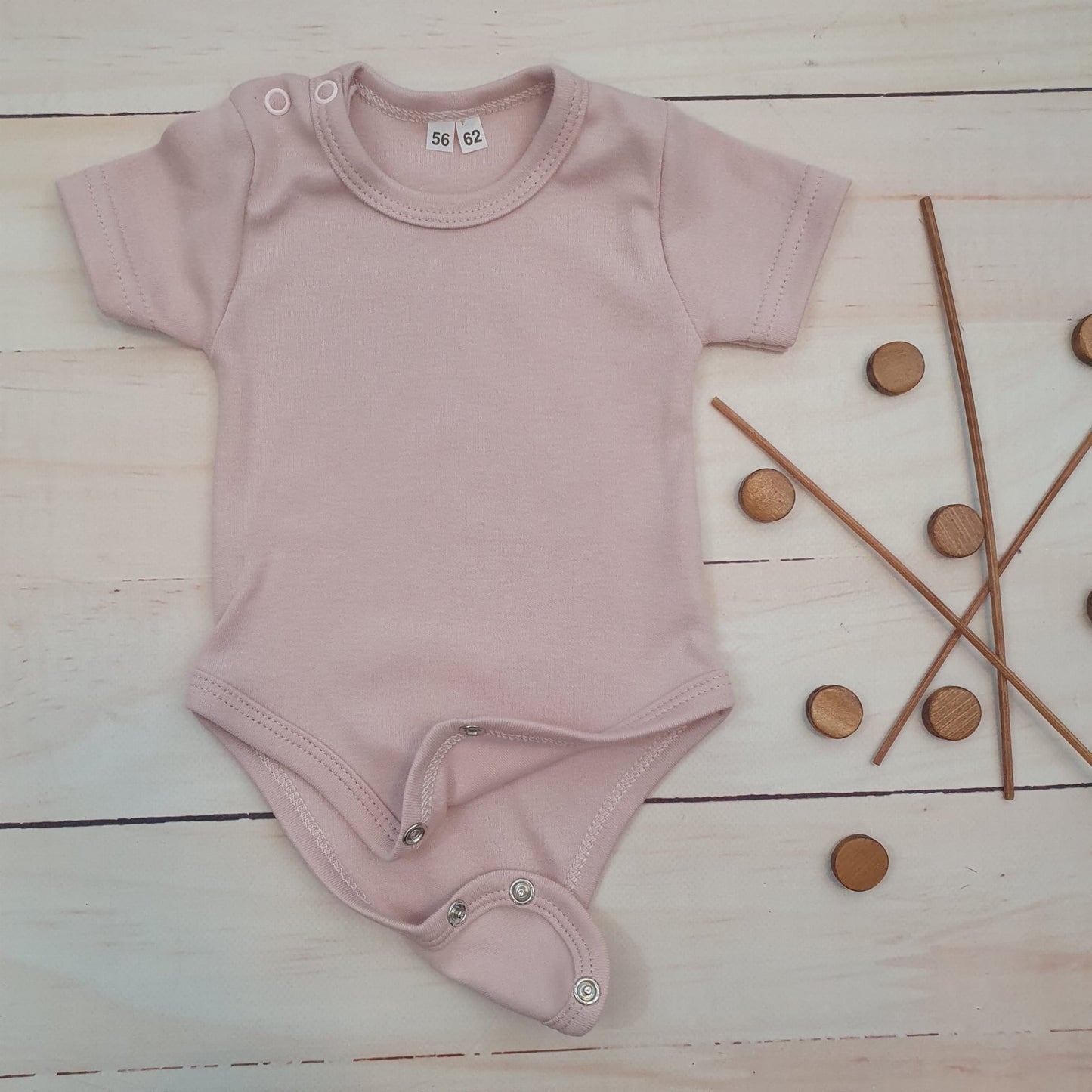 Rövid ujjú body (Dusty pink)