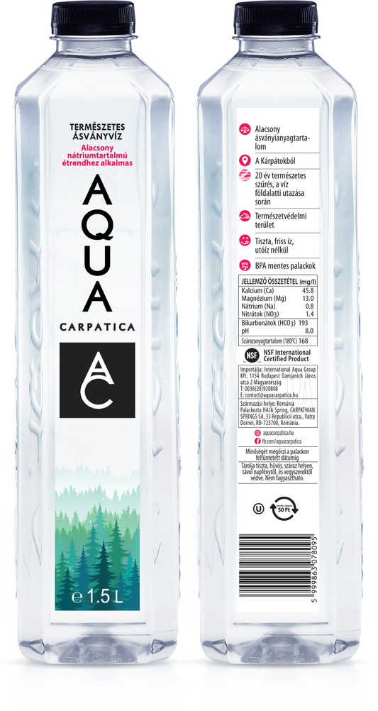 Aqua Carpatica tiszta ásványvíz kárpátok nuvielle 1,5l