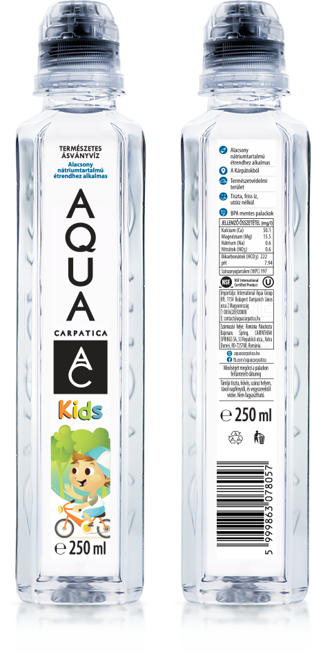 Aqua Carpatica KIDS természetes szénsavmentes babavíz, 12x0,25l, PET