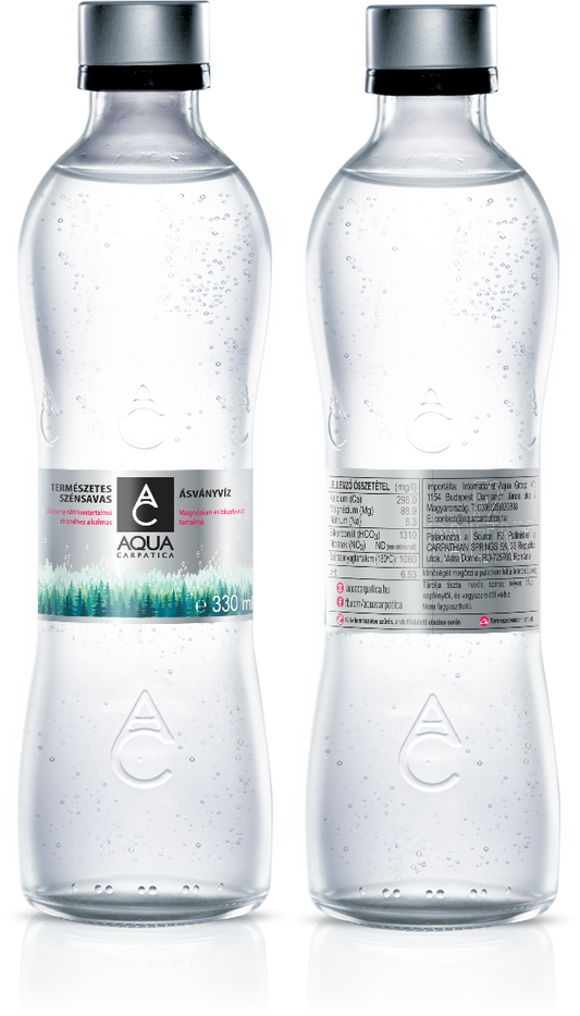 aqua carpatica üveges természetesen szénsavas ásványviz nuvielle
