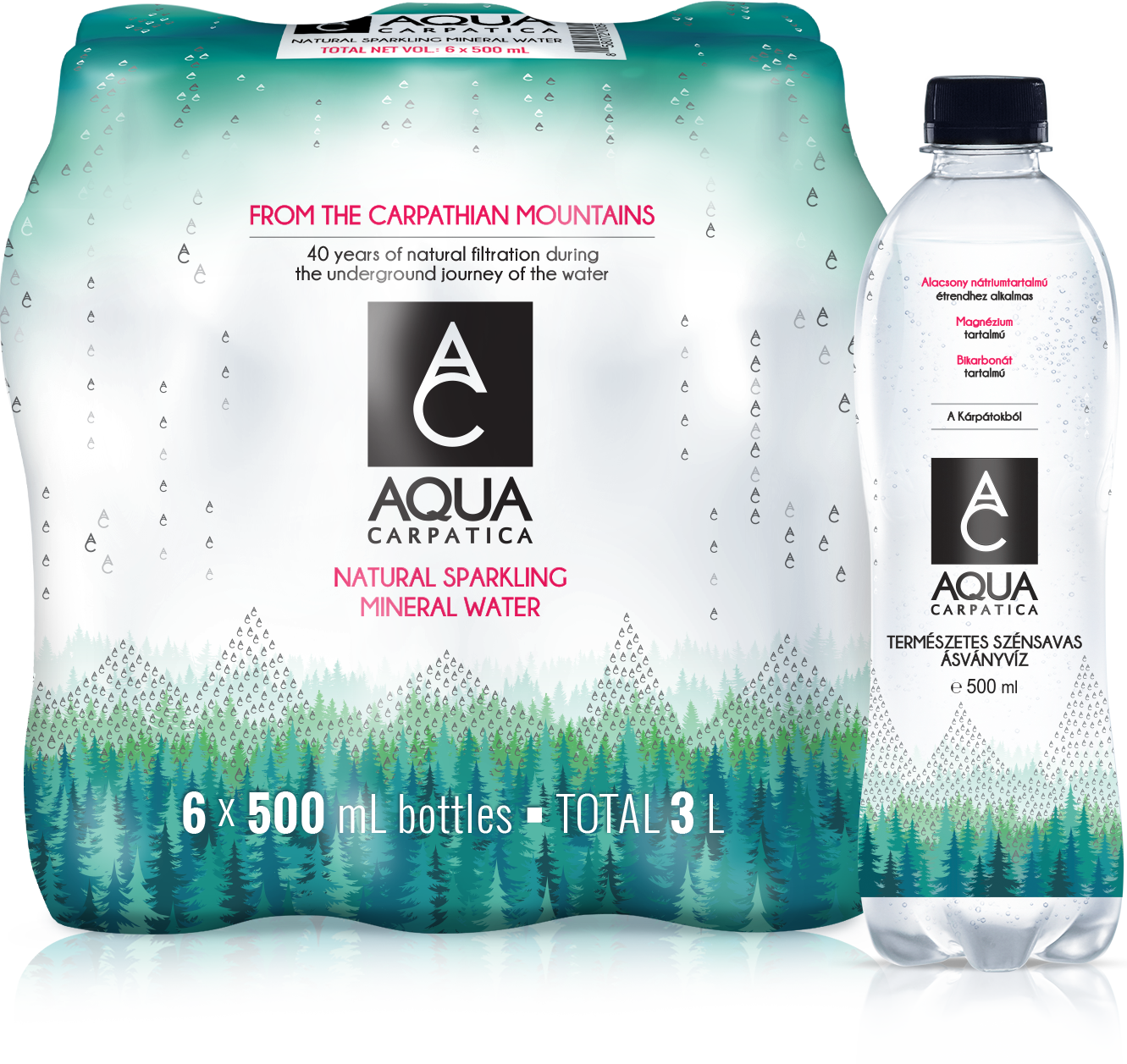 Aqua Carpatica természetesen szénsavas prémium ásványvíz