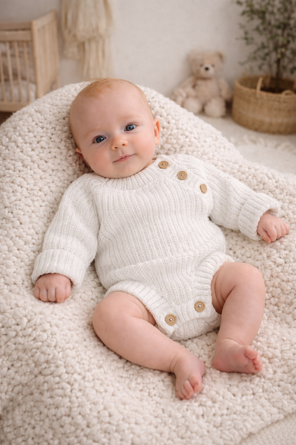 Kötött pulóver body (fehér)