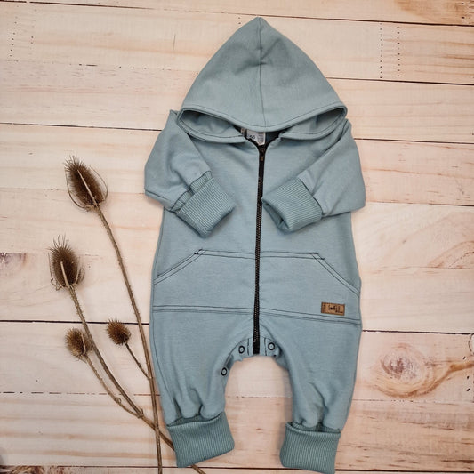 KAZUM pamut baba overál / rugdalózó – acélkék (56–92)