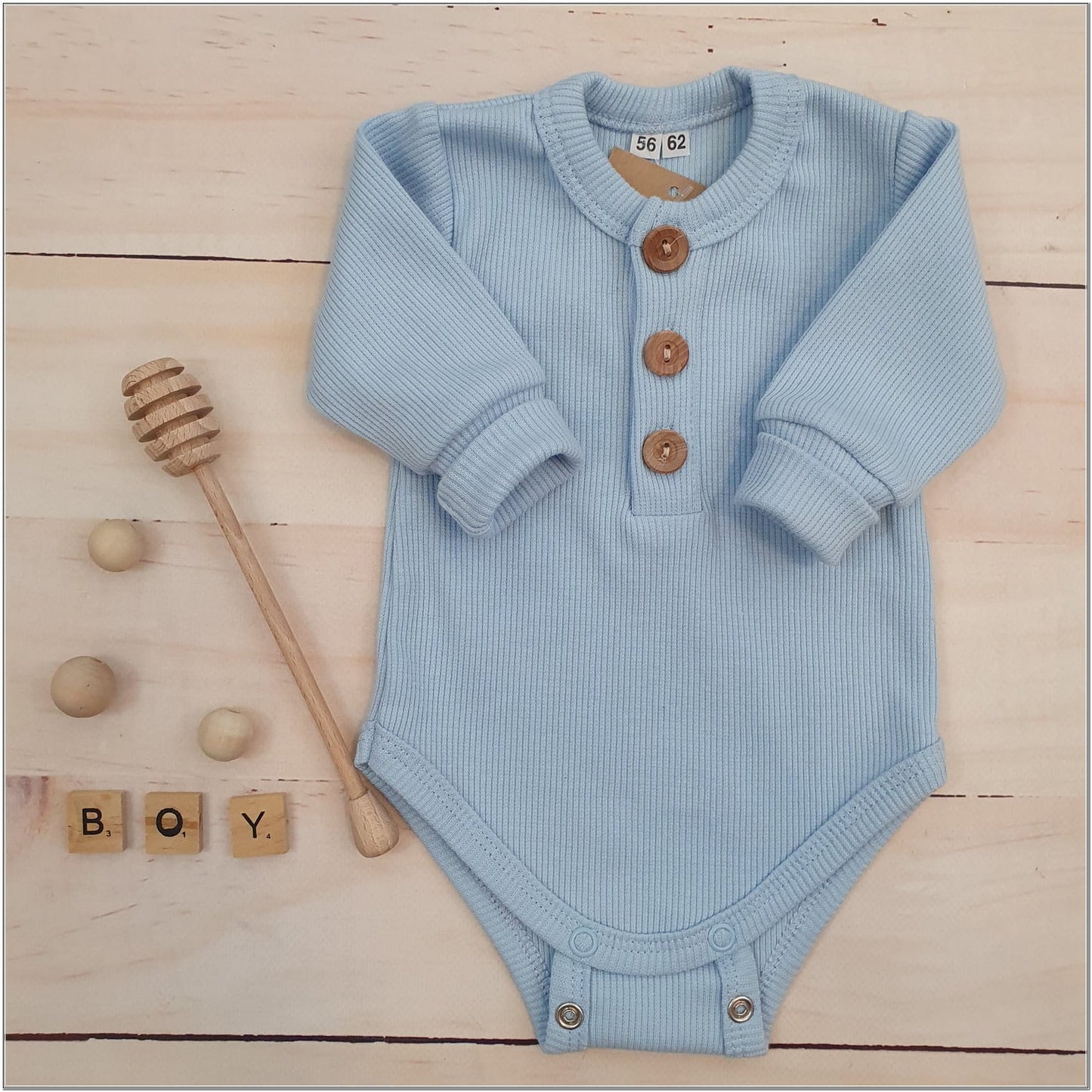 Hosszú ujjú body (acélkék)