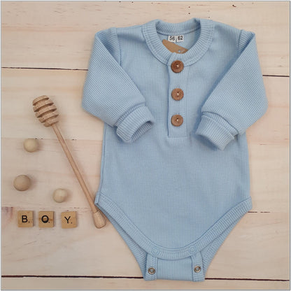 Hosszú ujjú body (acélkék)