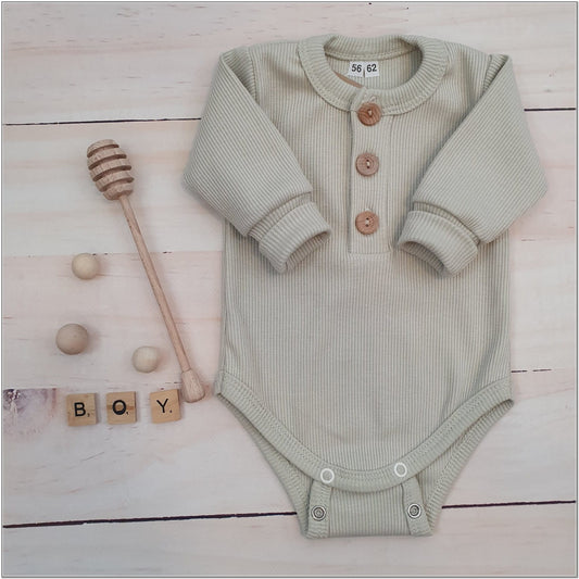 Hosszú ujjú body, olívazöld