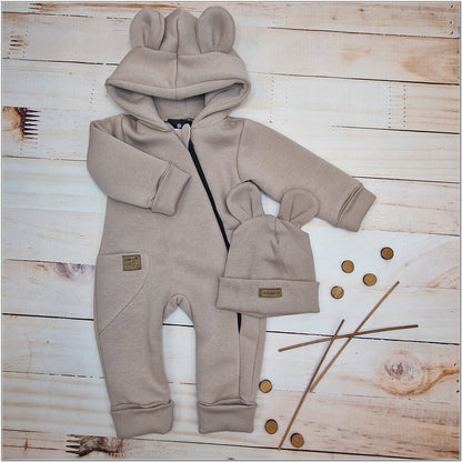 KAZUM vastag overál + sapka, rózsaszín