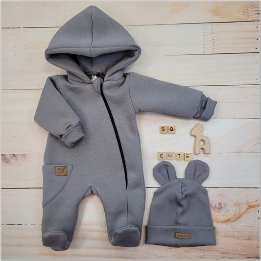 KAZUM vastag overál + sapka, onyx