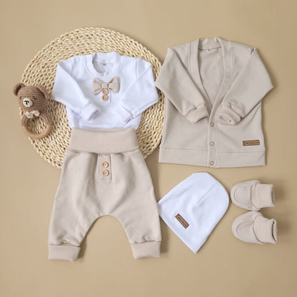 Modern 5 részes elegáns szett, bézs