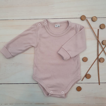 Hosszú ujjú body, Dusty Pink (56–86)