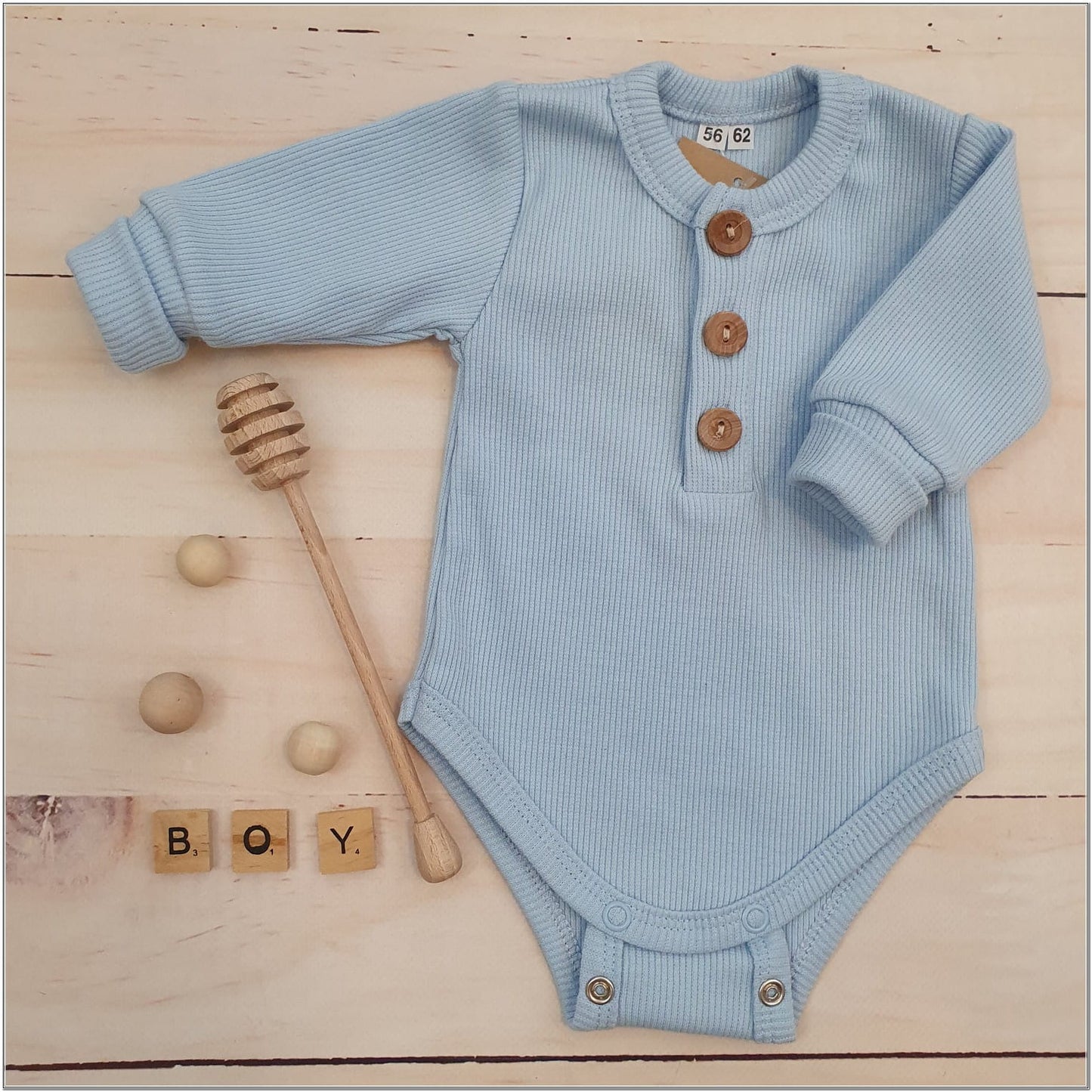 Hosszú ujjú body (acélkék)