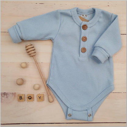 Hosszú ujjú body (acélkék)