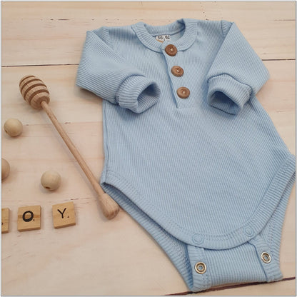 Hosszú ujjú body (acélkék)