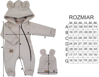 KAZUM vastag overál + sapka, rózsaszín