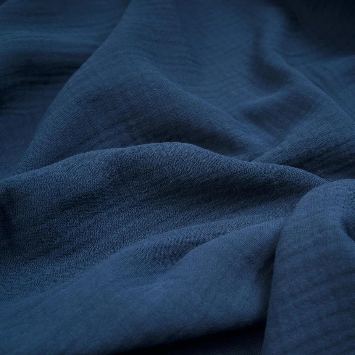 Muszlin kendő, indigókék (65x65cm)