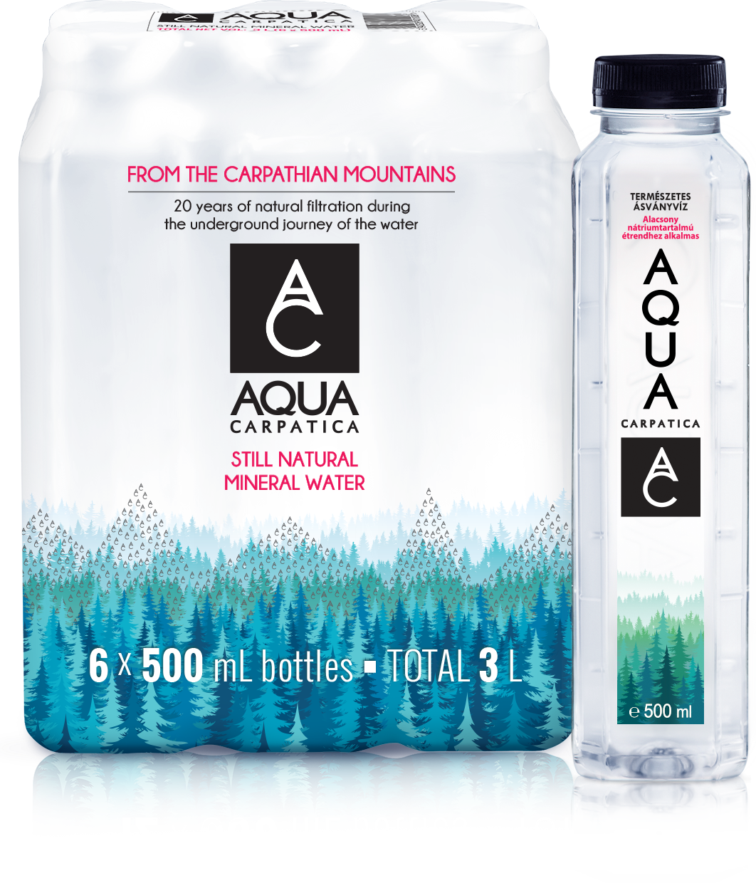 Aqua Carpatica 6x500ml szénsavmentes ásványvíz kárpátok