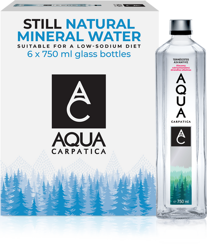 aqua carpatica 0,75L mentes ásványvíz üveg